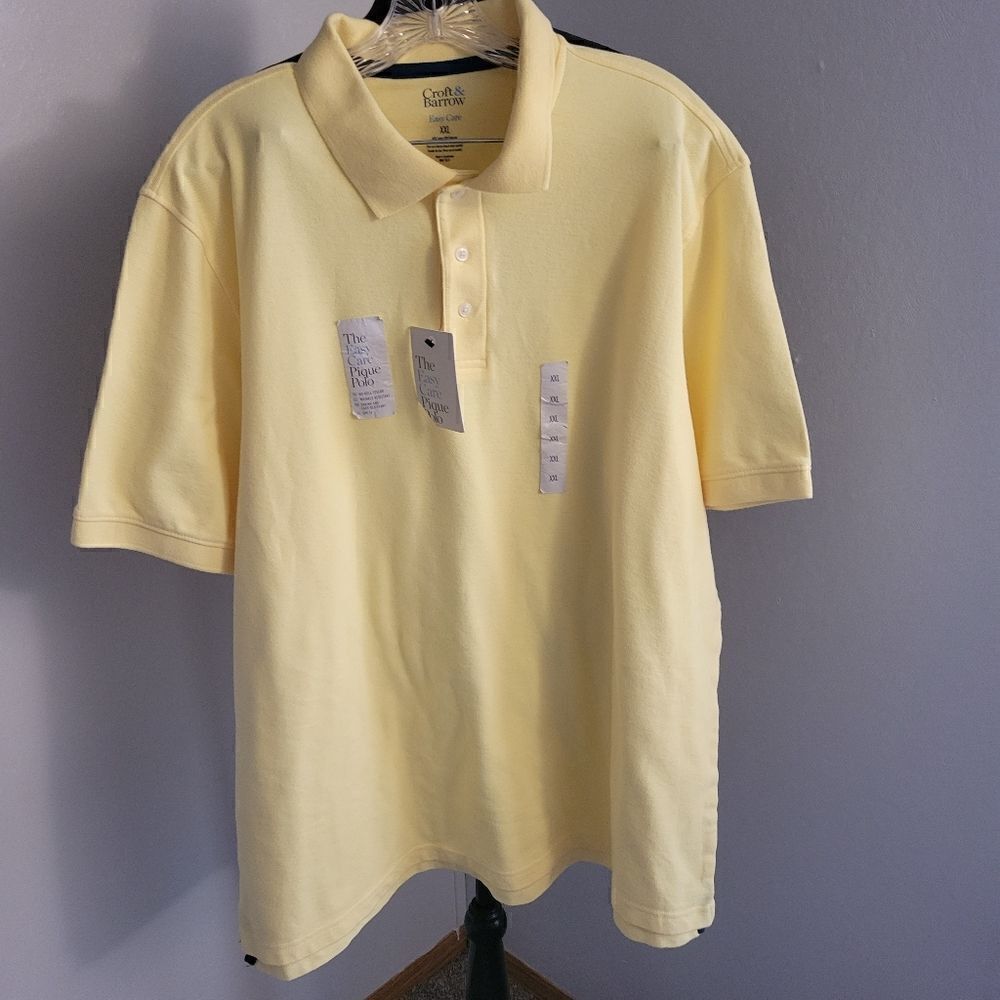 Croft & Barrow Light Blue Men's Short Sleeve Casual Polo Top Size XXL NEW